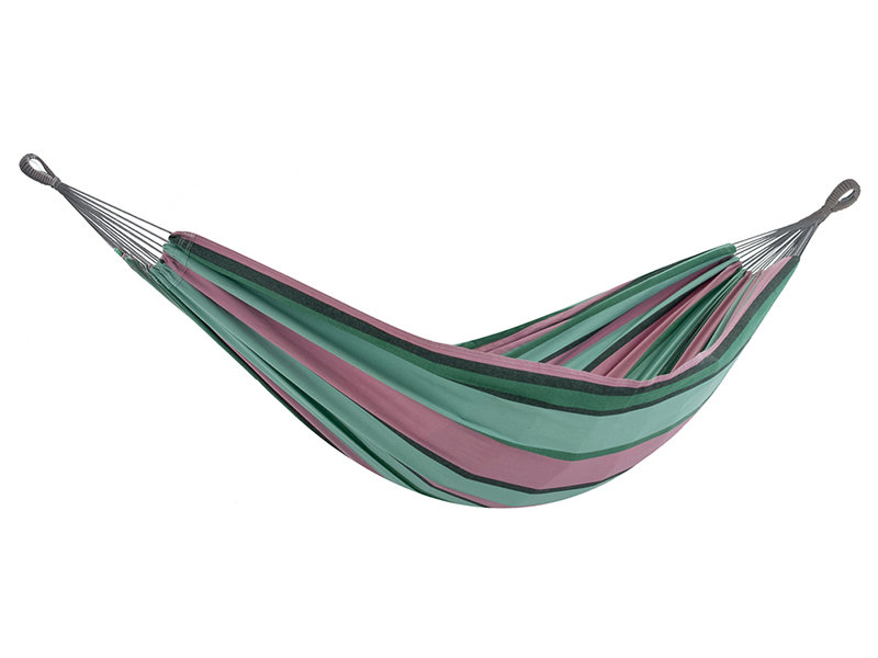 Brazilian Brazilian Hamak dwuosobowy różowo-zielony BRAZ2 BRAZ2