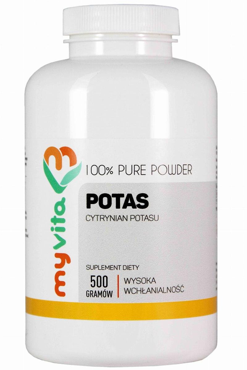 MyVita PRONESS Potas 100% Cytrynian potasu czysty proszek bez dodatków 500g