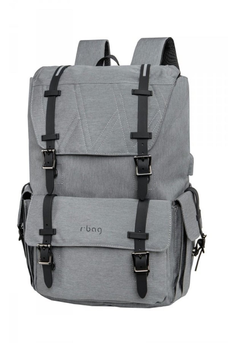 R-BAG Plecak PLECAK MĘSKI LUKSUSOWY BIZNESOWY NA LAPTOP 15 szary grey 6509-704D2_20191018125155