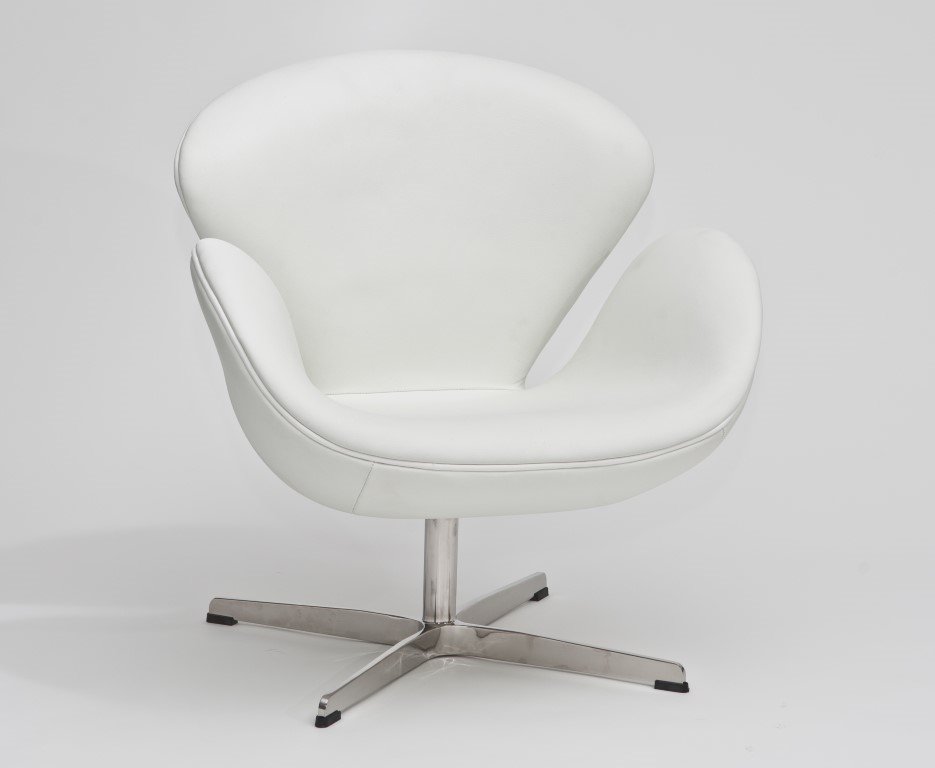 D2.Design Fotel Cup biała skóra #01 DK-25393