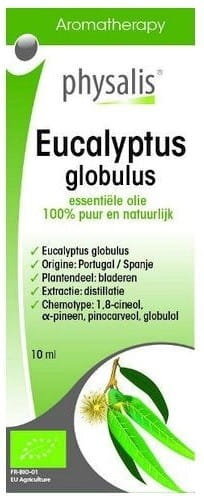 OLEJEK ETERYCZNY EUCALYPTUS GLOBULUS (EUKALIPTUS GAŁKOWY) BIO 10 ml - PHYSALIS
