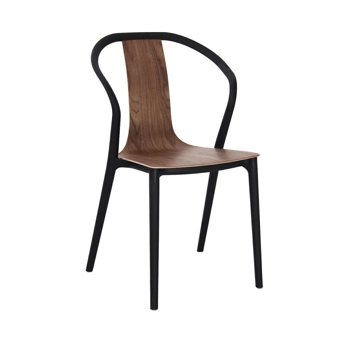 D2.Design Krzesło Bella czarne/orzech 174980