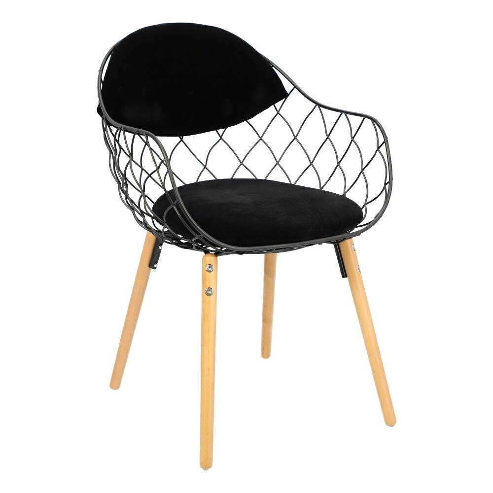 D2.Design Krzesło Jahi czarne/czarne/naturalne 175197