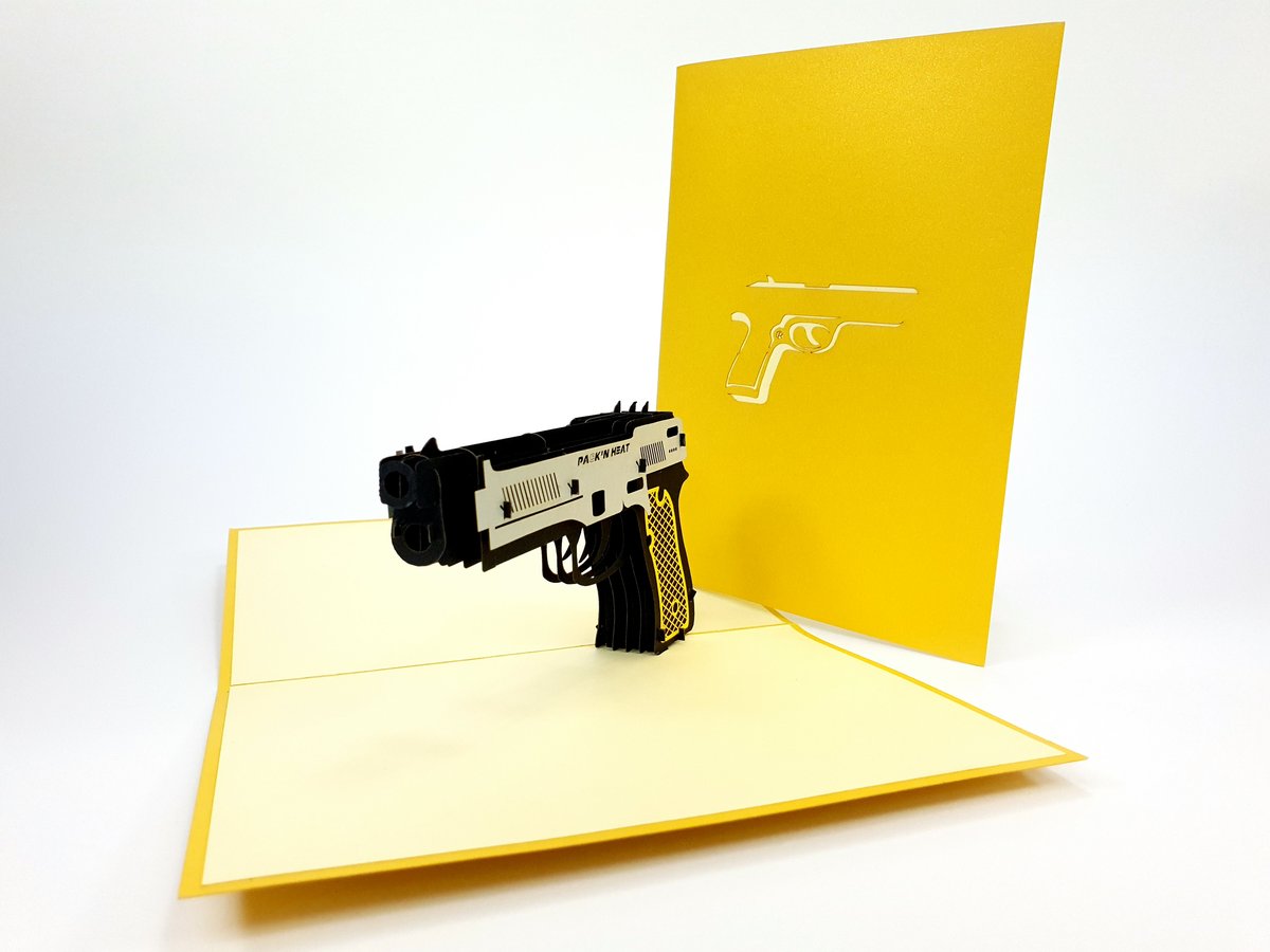 Karnet okolicznościowy 3D, Pistolet