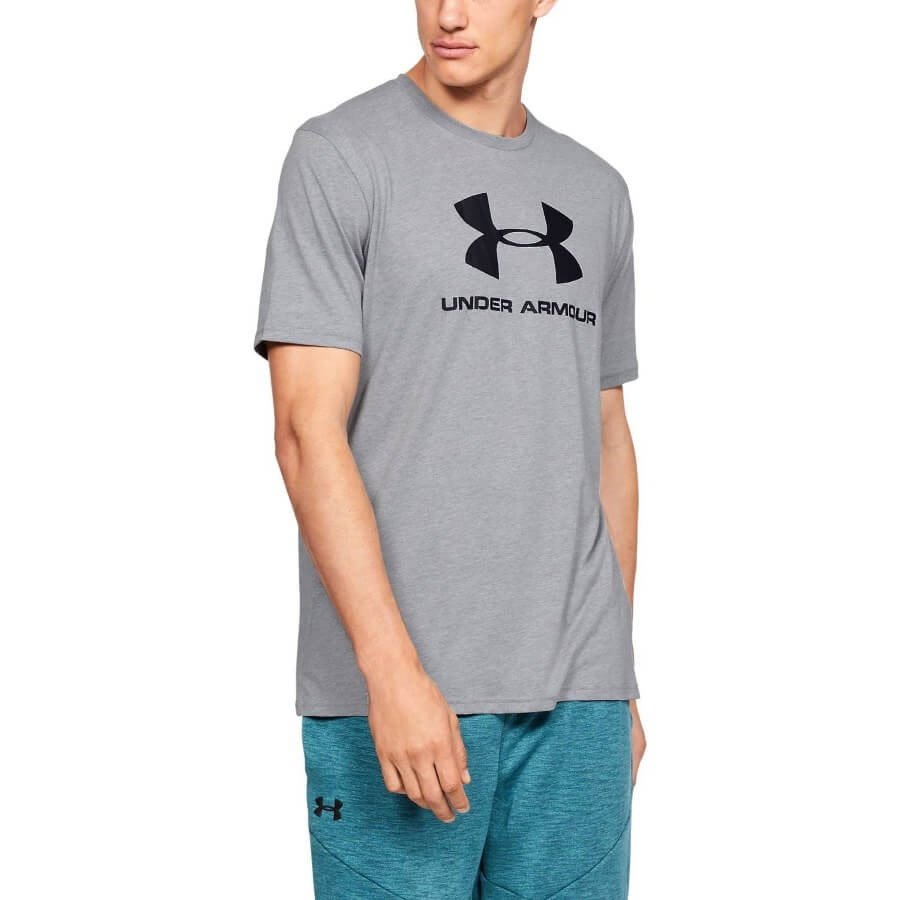 Under Armour, Koszulka męska, Sportstyle Logo SS 1329590 036, szary, rozmiar L