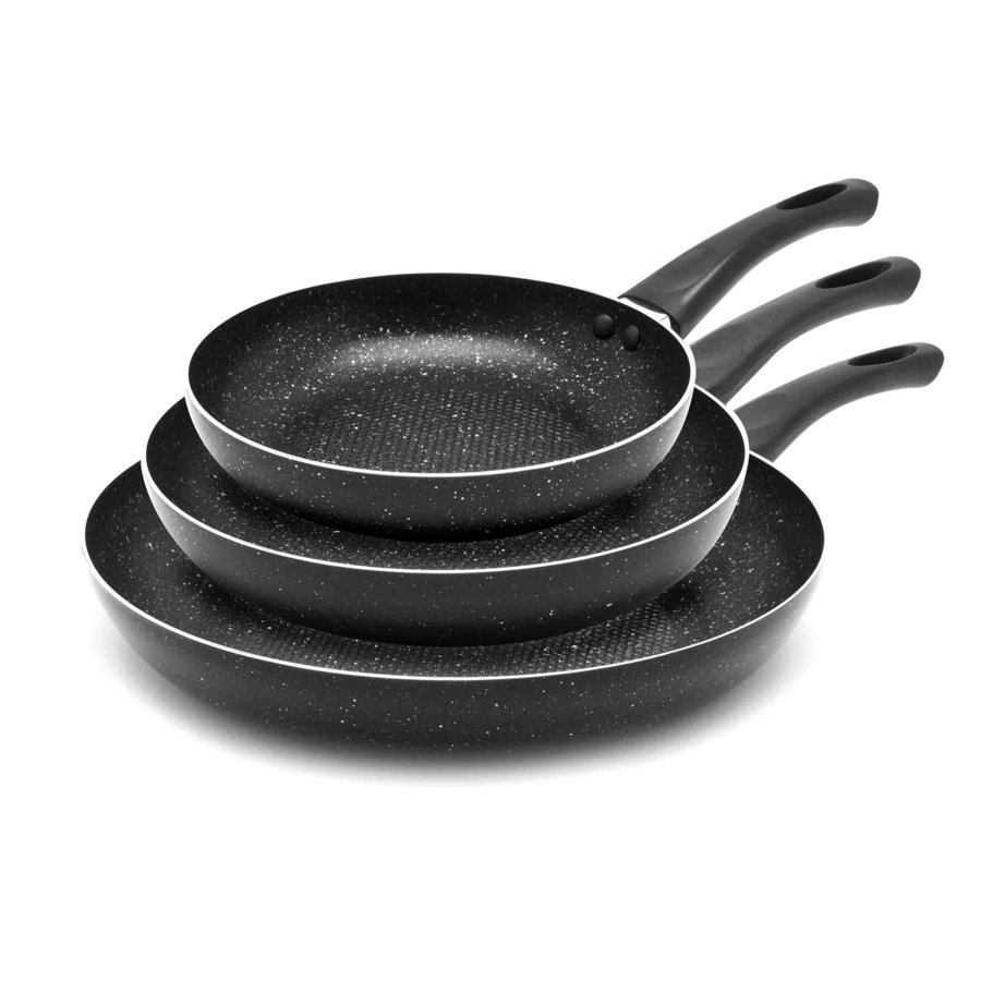 Zestaw patelni non-stick TADAR Marmara Black, 20/24/28 cm