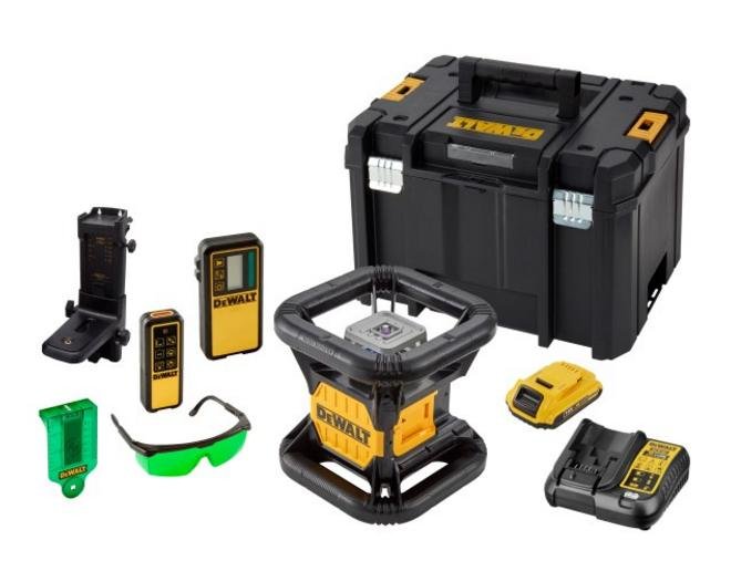 DEWALT DCE079D1G-QW laser obrotowy 76m 18V - wiązka zielona w walizce