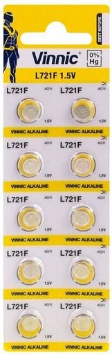 Bateria alkaliczna G11/SR58 Vinnic, 10 szt.