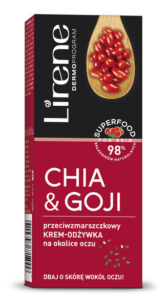 Lirene Lirene Superfood for Skin Chia & Goji krem-odżywka na okolice oczu 15ml KRE LIR-044