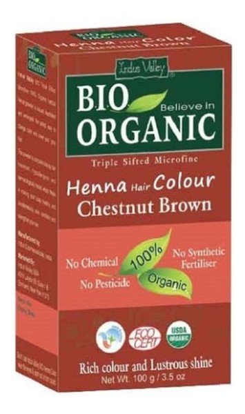 Indus Valley Indus Valley Henna- farba do włosów na bazie henny Orzechowy Brąz 100g
