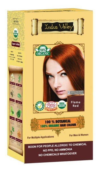 267Indus Valley Ziołowa Farba z Henną - Płomienny Rudy 120g - Indus Valley LAV20268