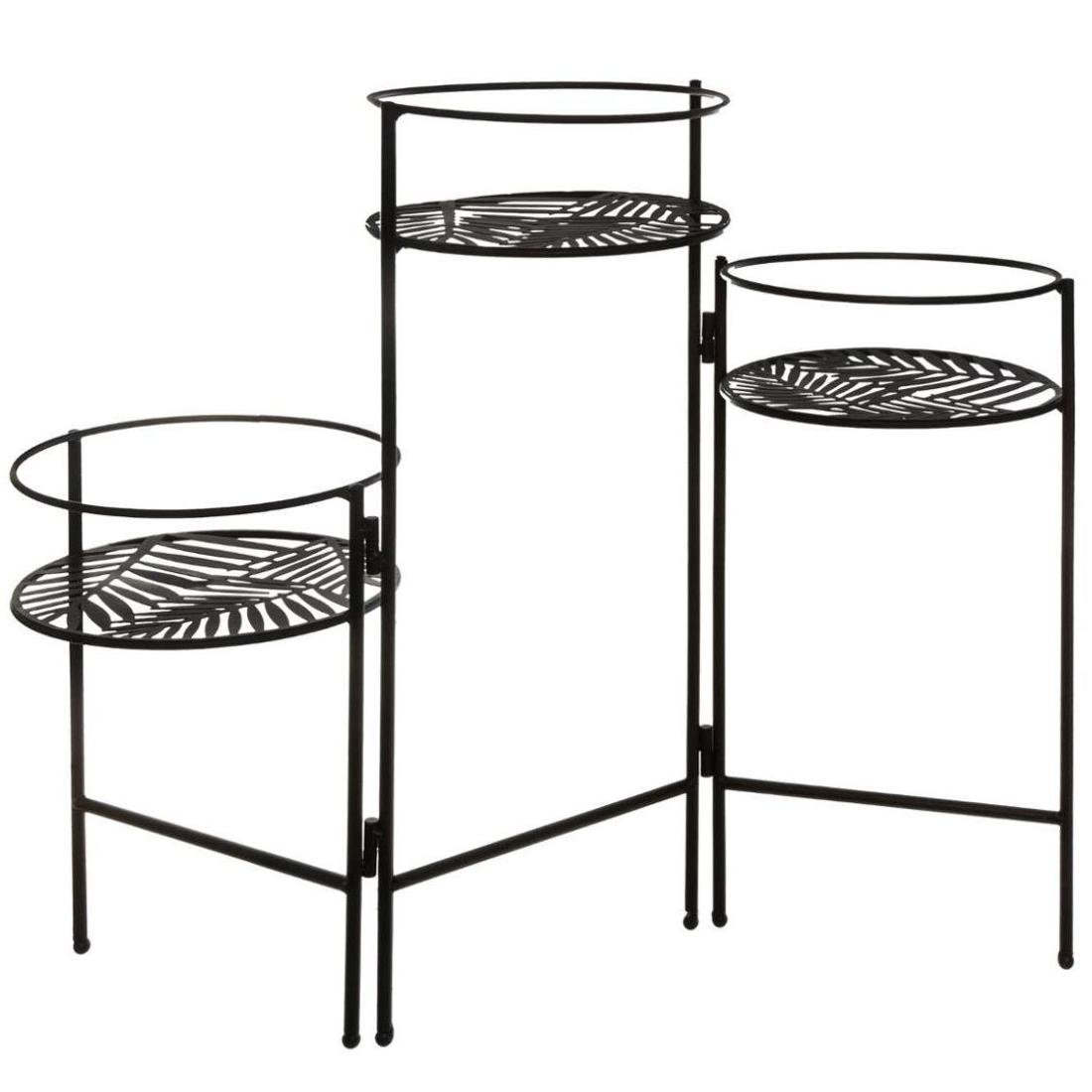 Kwietnik metalowy stojący LEAF 3 podstawki na kwiaty 49 cm