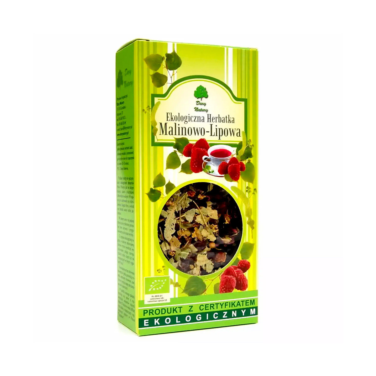 Dary Natury Herbata Malinowo - Lipowa BIO 80g 34ANGLIPMS