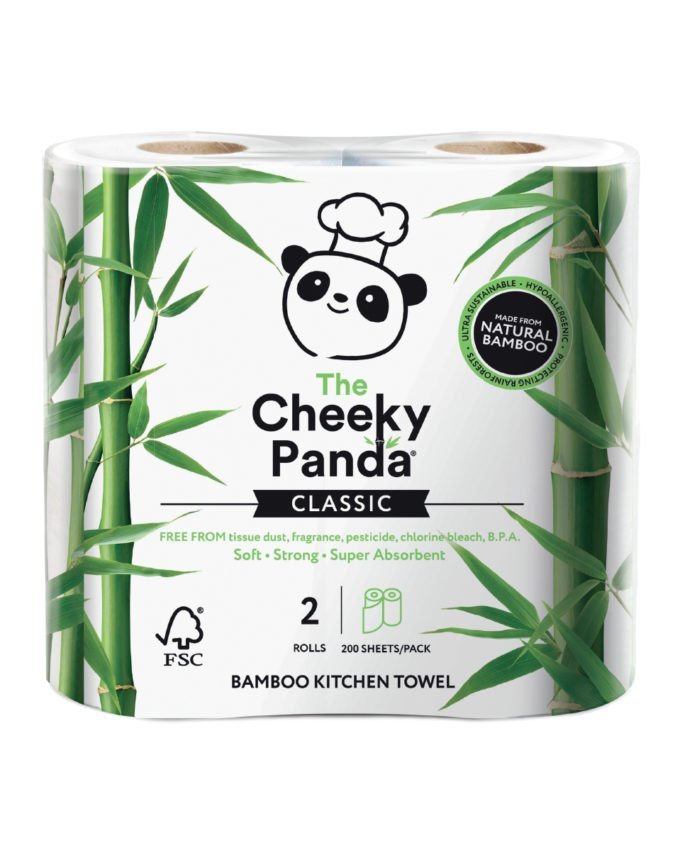 CHEEKY PANDA (chusteczki, papier RĘCZNIK KUCHENNY BAMBUSOWY DWUWARSTWOWY 2 ROLKI - CHEEKY PANDA