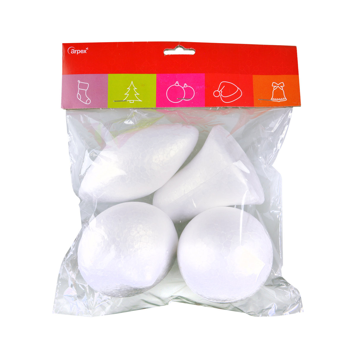 Zestaw bombek styropianowych do samodzielnej dekoracji, 4 elementy