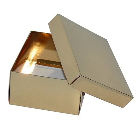 Pudełko laminowane, 160x125x70mm, złote