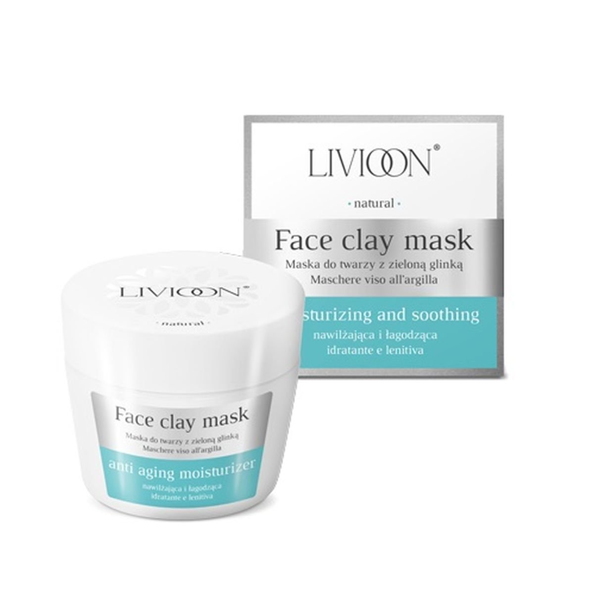 Livioon Livioon Natural Face Mask maska do twarzy z zieloną glinką 50ml