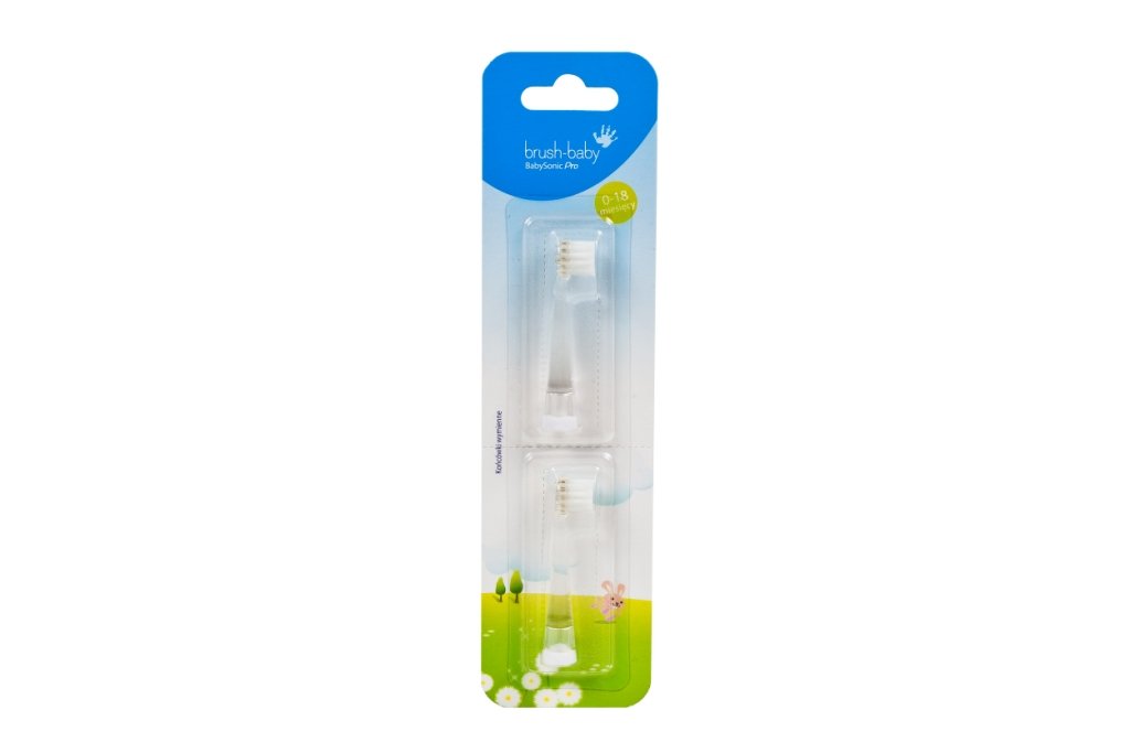 Brush-Baby końcówki do szczoteczki sonicznej BabySonic PRO 0-18 miesięcy (2 szt.)