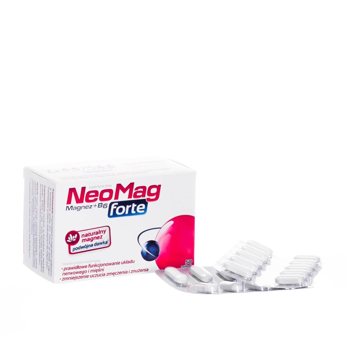 Aflofarm FABRYKA LEKÓW SP.Z O.O. NeoMag Forte Magnez + B6 50 tabletek