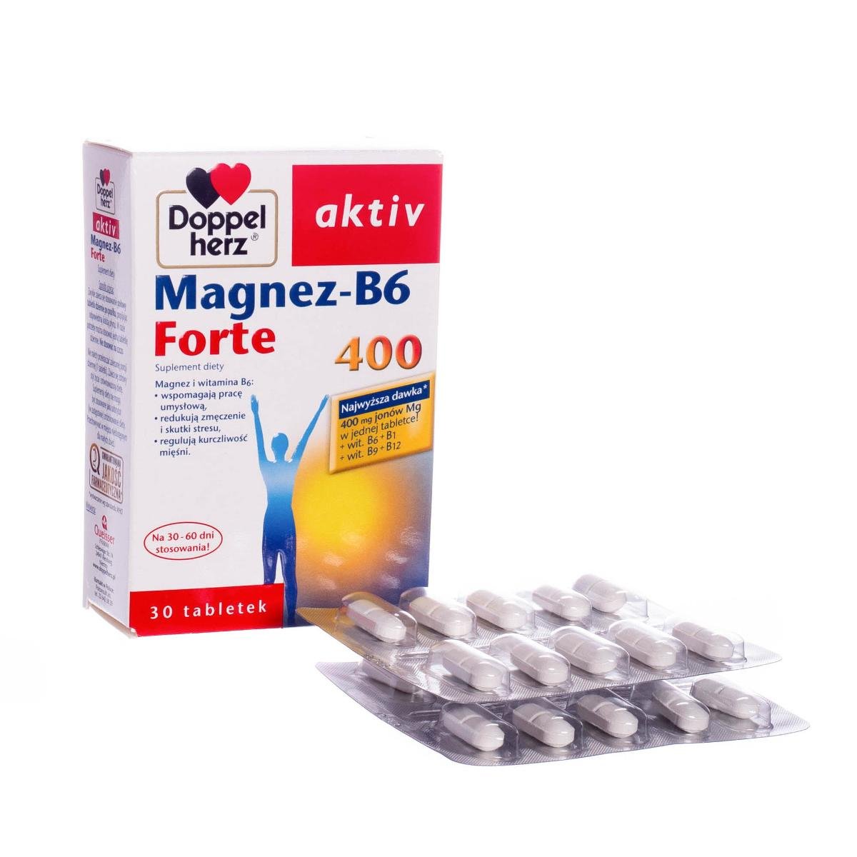 Queisser Pharma Doppelherz Aktiv Magnez + B6 Forte 400 30 szt.