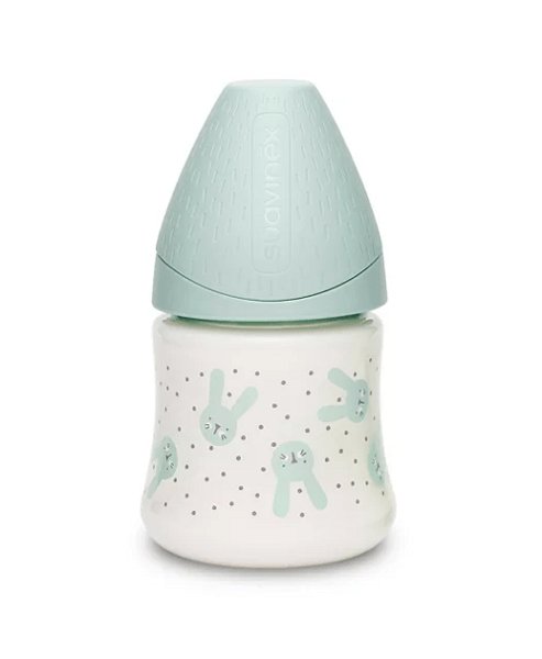 Suavinex Butelka premium szklana Królik miętowy 120 ml Hygge Baby 0+