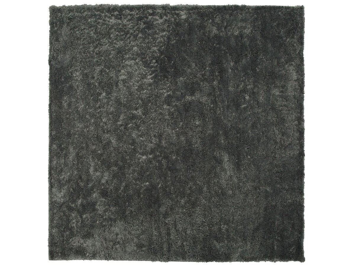Dywan Shaggy 200 X 200 Cm Ciemnoszary Evren