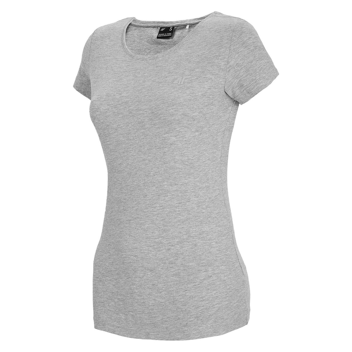 4F, T-Shirt damski, NOSH4-TSD001 27M, szary, rozmiar XS