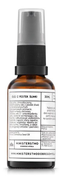 Ministerstwo Dobrego Mydła Olej z Pestek Śliwki, Ministerstwo Dobrego Mydła, 30ml
