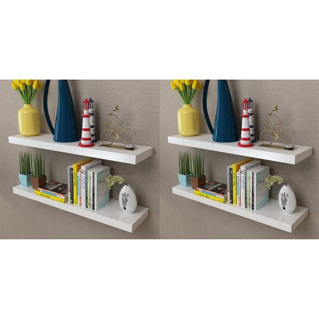 vidaXL vidaXL Półki ścienne, 4 szt., białe, 80 cm
