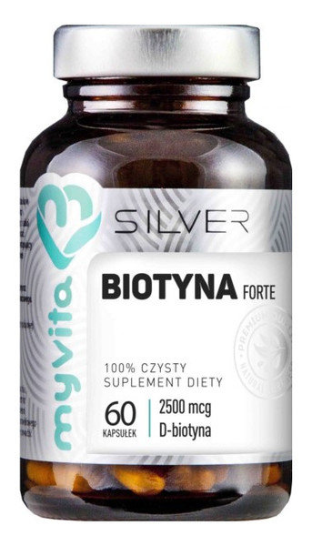 MyVita SILVER 100% Biotyna Witamina B7 2500mcg, 60kaps. 5903021590275