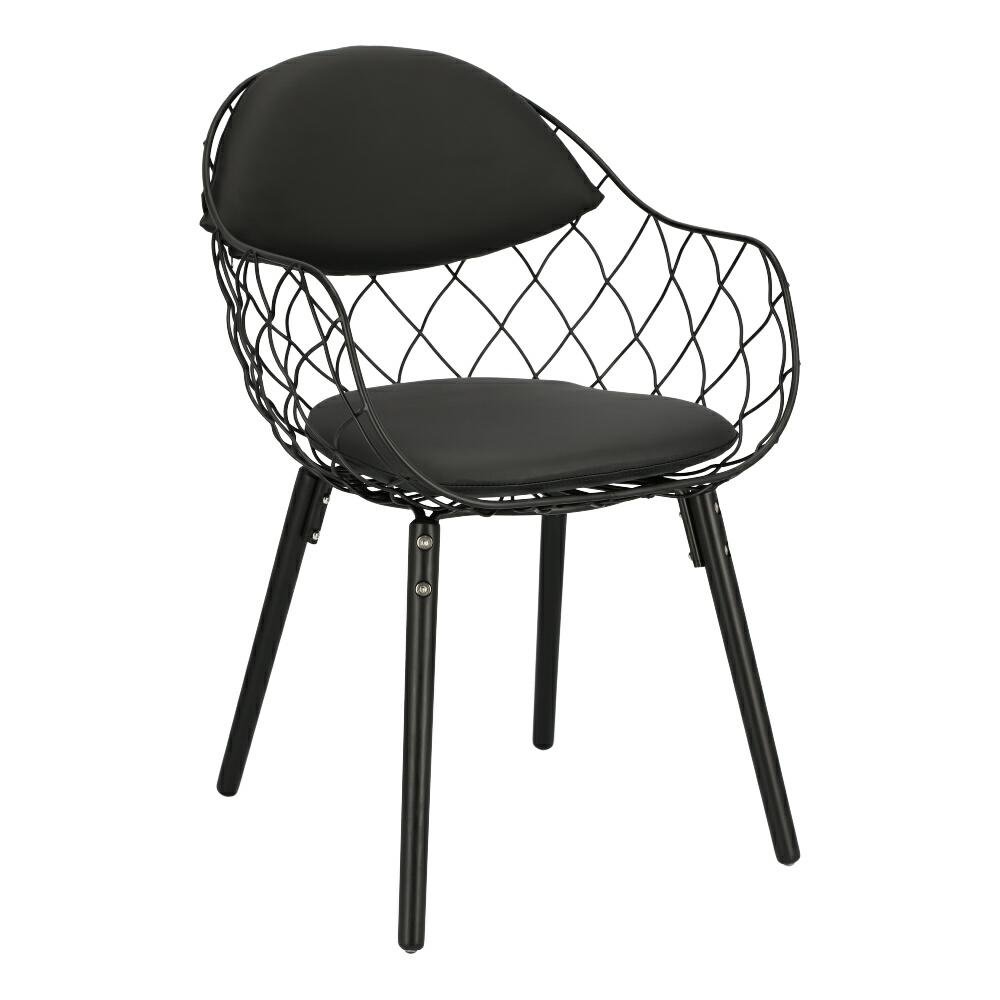 D2.Design Krzesło Jahi czarnePU/czarne/czarne 179930