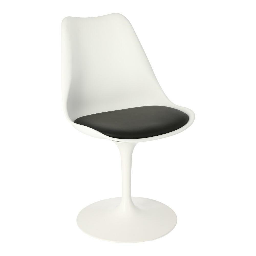 D2.Design Krzesło Tulip Basic białe/czarna poduszk a 175179