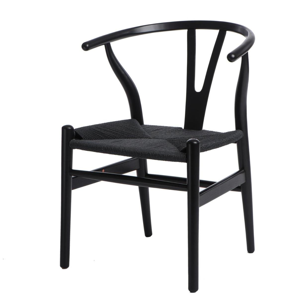 D2.Design Krzesło Wicker czarne/czarne 162505