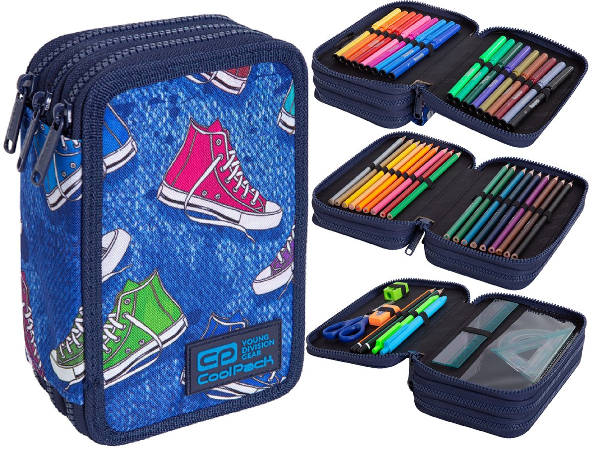 CoolPack Piórnik Potrójny Z Wyposażeniem Jumper 3 Twist