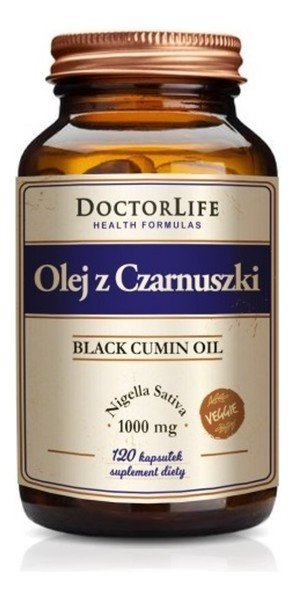 Doctor Life Doctor Life Black Cumin Oil olej z czarnuszki 1000mg suplement diety 120 kapsułek