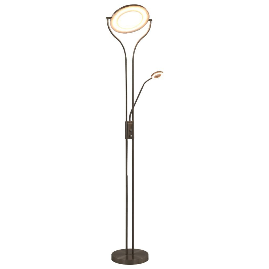 vidaXL vidaXL Lampa stojąca, 18 W, srebrna, 180 cm, przyciemniana