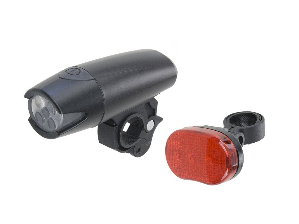 XC Light, zestaw lamp przód, 5-diod, 2-funkcje + tył 3-diody, 3 funkcje
