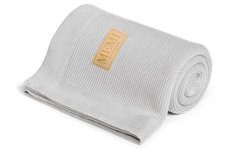 Memi Kocyk Bambusowy light grey 80x100 Memi 5906642049184