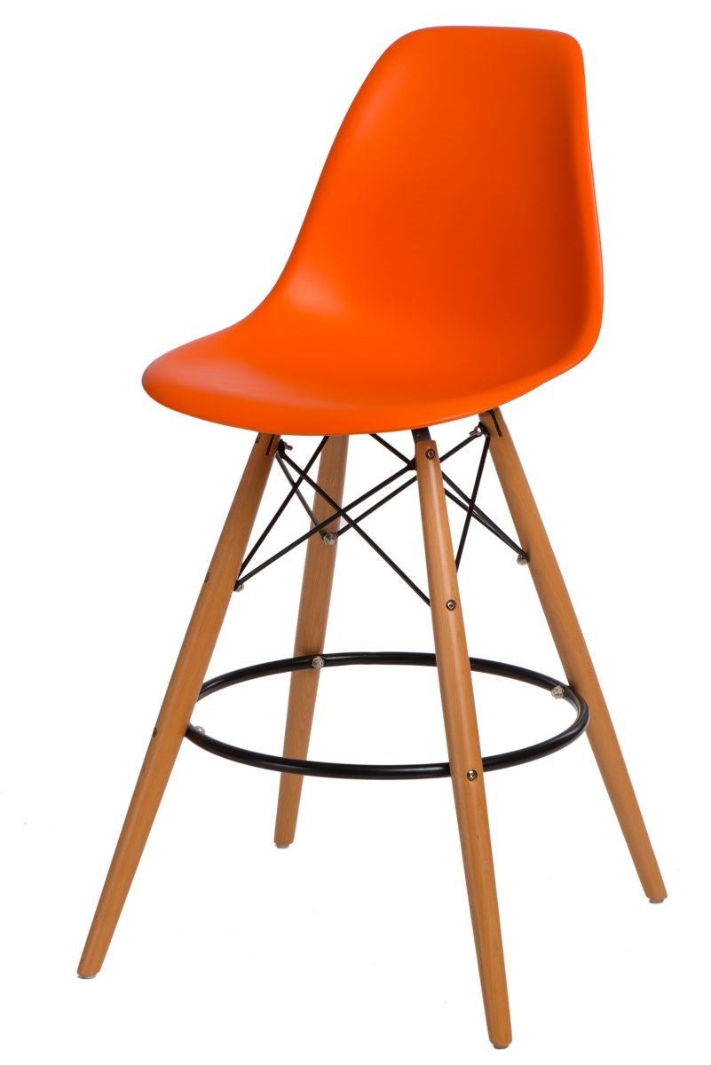 D2.Design Krzesło barowe 46x54x105cm P016W PP pomarańczowe 5902385725217