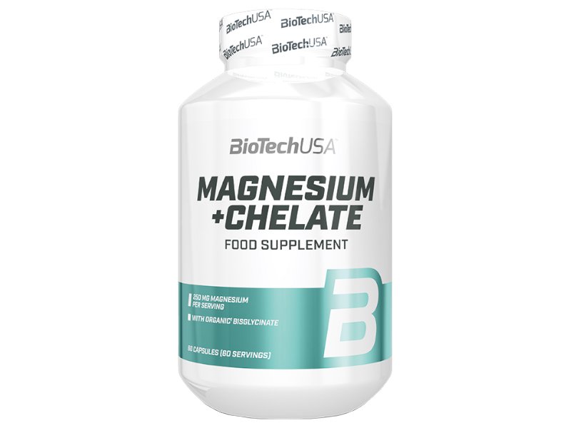 Фото - Вітаміни й мінерали BioTech Suplement diety, , Magnesium + Chelate, 60 kaps. 