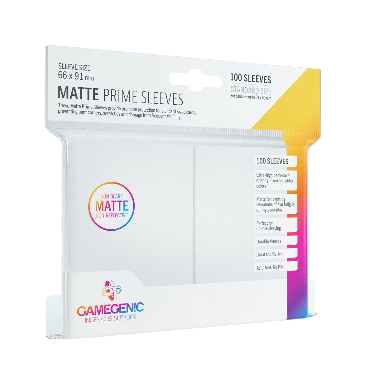 Gamegenic: Matte Prime CCG Sleeves 66x91mm White