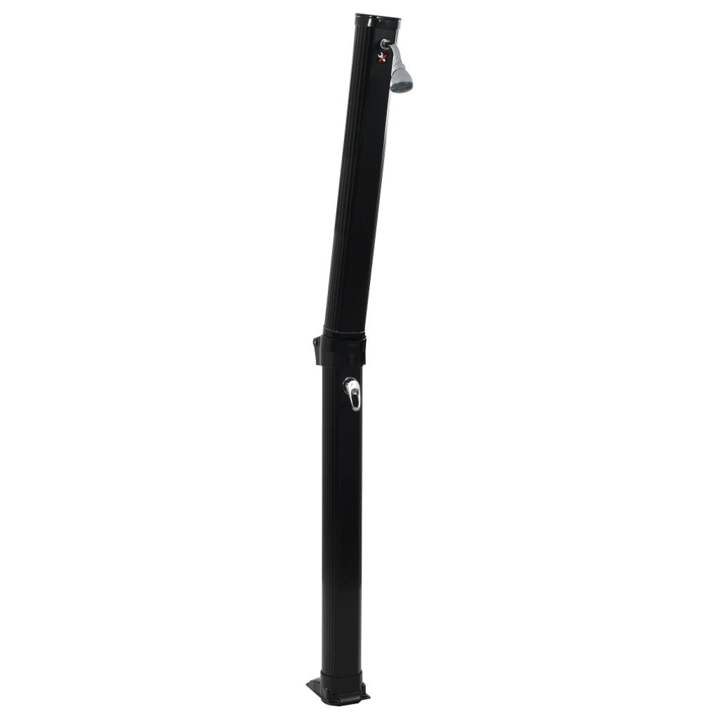 vidaXL Składany prysznic solarny, czarny, 214 cm, 23 L