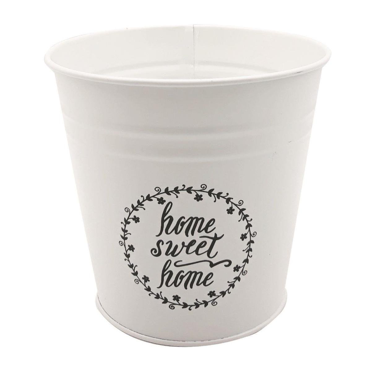 TAJEMNICZY OGRÓD Osłonka metalowa 17 cm biała SWEET HOME