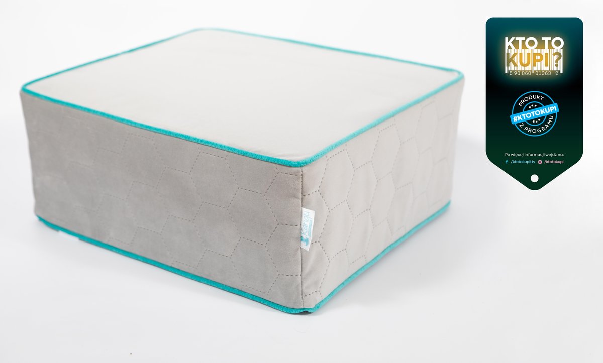 Kangu Sprężysta poduszka do skokołysania KANGU szaro-turkusowa Twarda dla osób powyżej 60kg