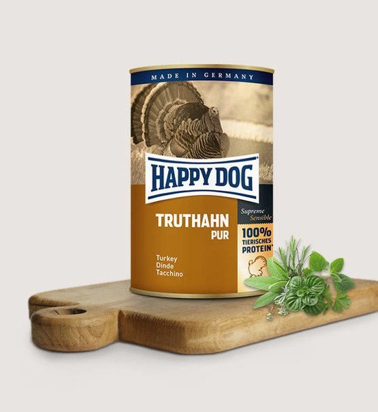 Happy Dog Puszka dla psa - indyk (truthahn pur) 200g