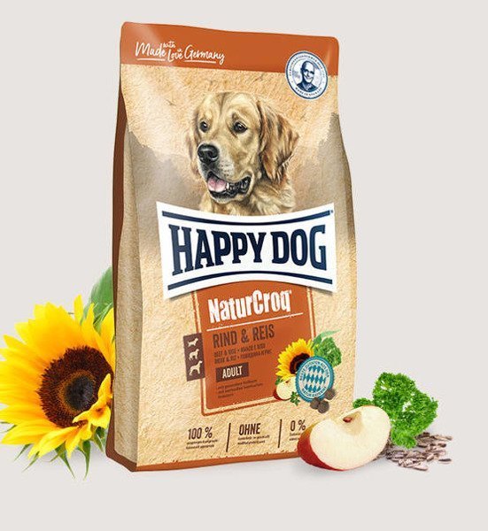 Karma sucha dla psa HAPPY DOG NaturCroq Rind & Reis, 4 kg