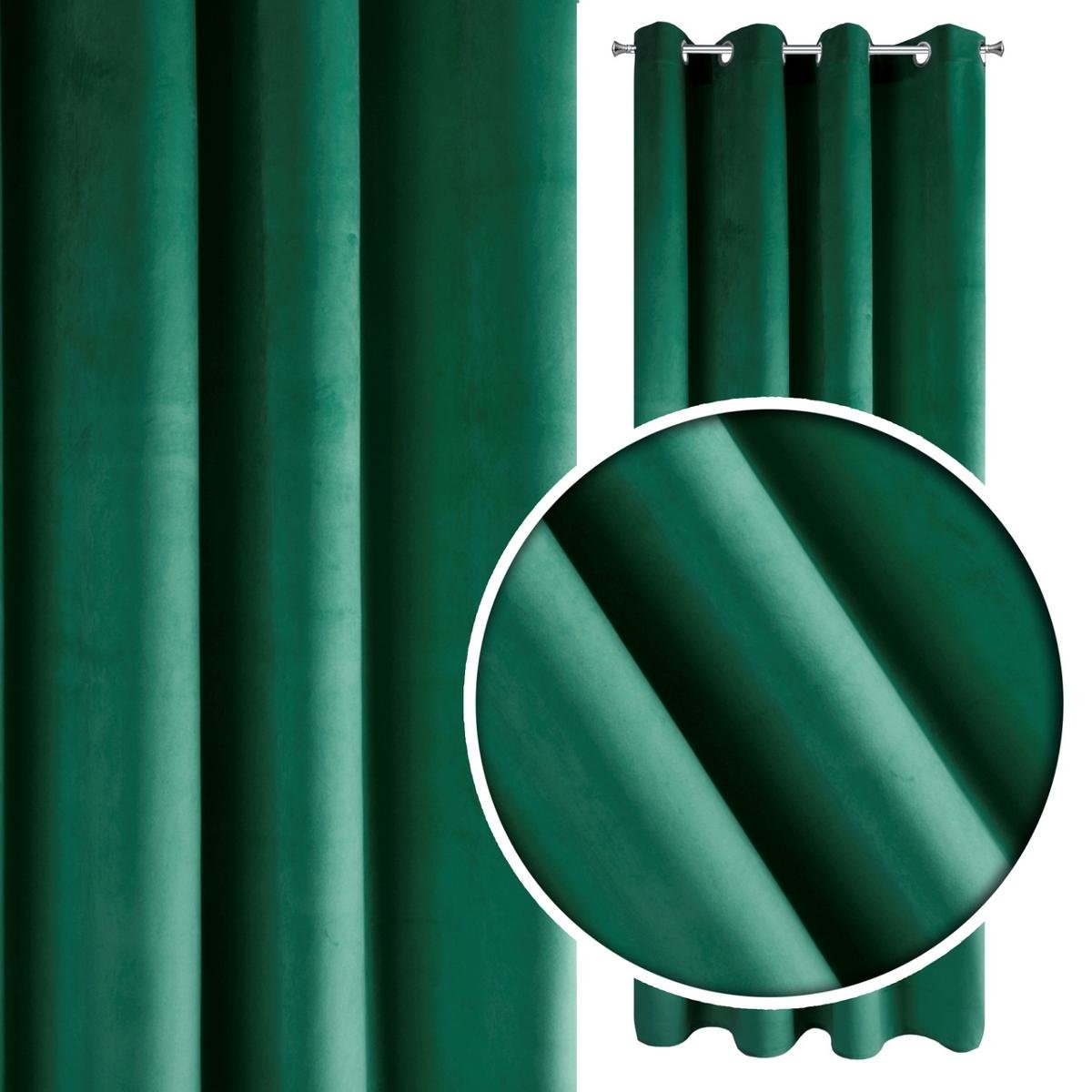 Eurofirany Zasłona Pierre 140x250 Zielona ex-zas-pierre-c.zie-140x250-przel
