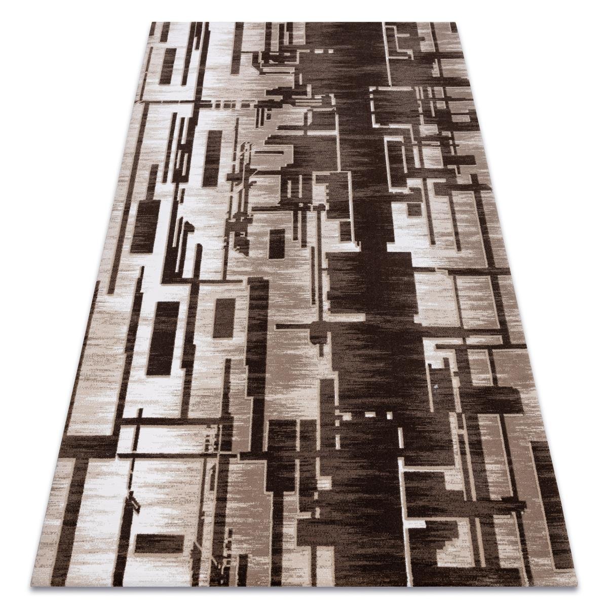 Dywan Akryl Uskup, Geometryczny 9481, beżowy, 80x300 cm