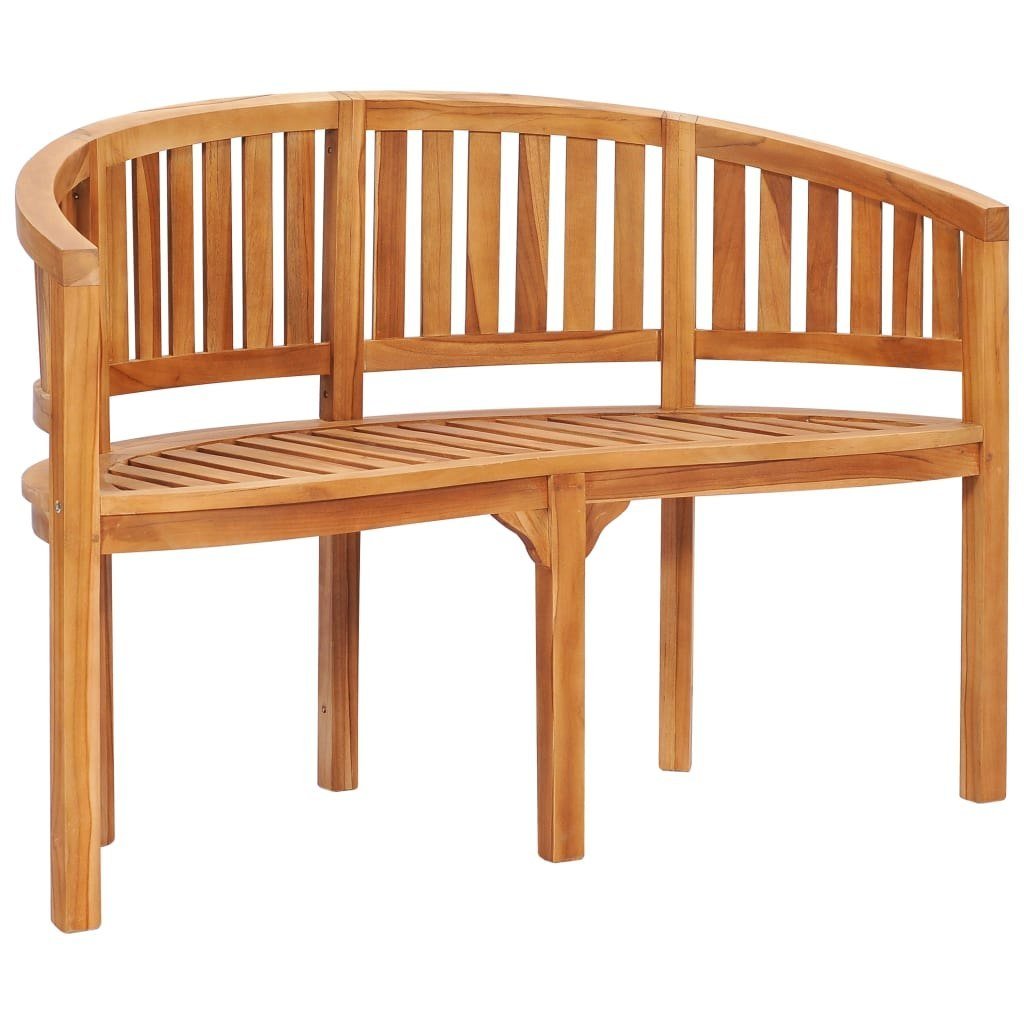 vidaXL Ławka w kształcie banana, 120 cm, lite drewno tekowe
