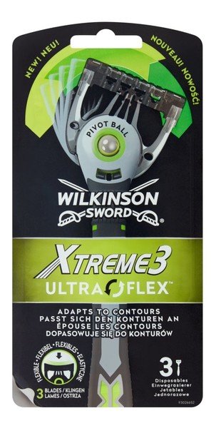 Wilkinson Sword - Sword Xtreme 3 Ultra Flex maszynka do golenia z 3 elastycznymi ostrzami dla mężczyzn